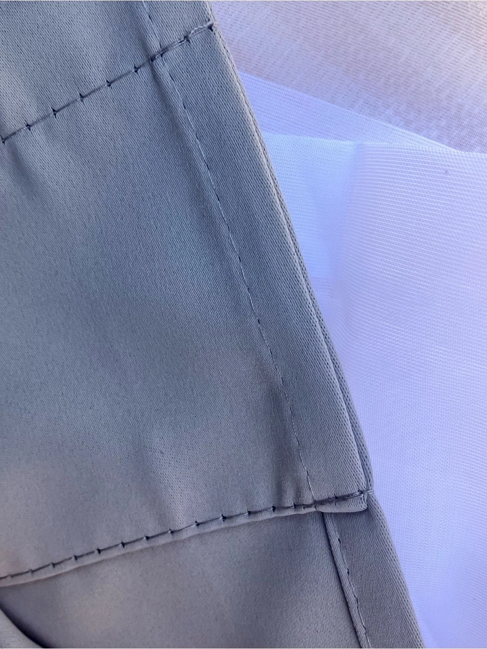 Gray Window Valance Curtain - Soft Solid Color